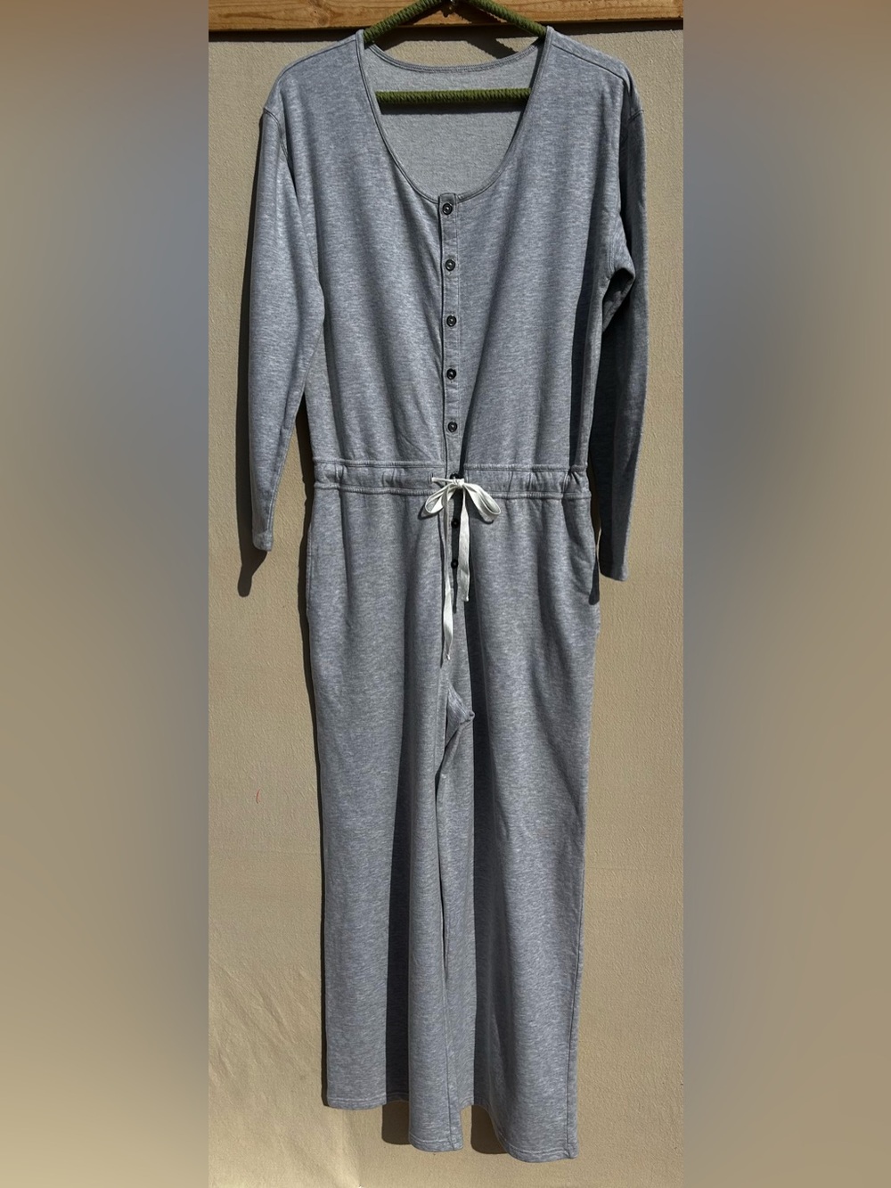 Vuori Lux Henley Jumpsuit Gray